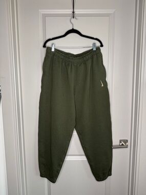 Nike | Billie Eilish Olive Green Drawstring Sweatpants with Swoosh Tag